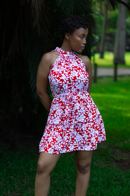 Halter-Neck Mini Dress