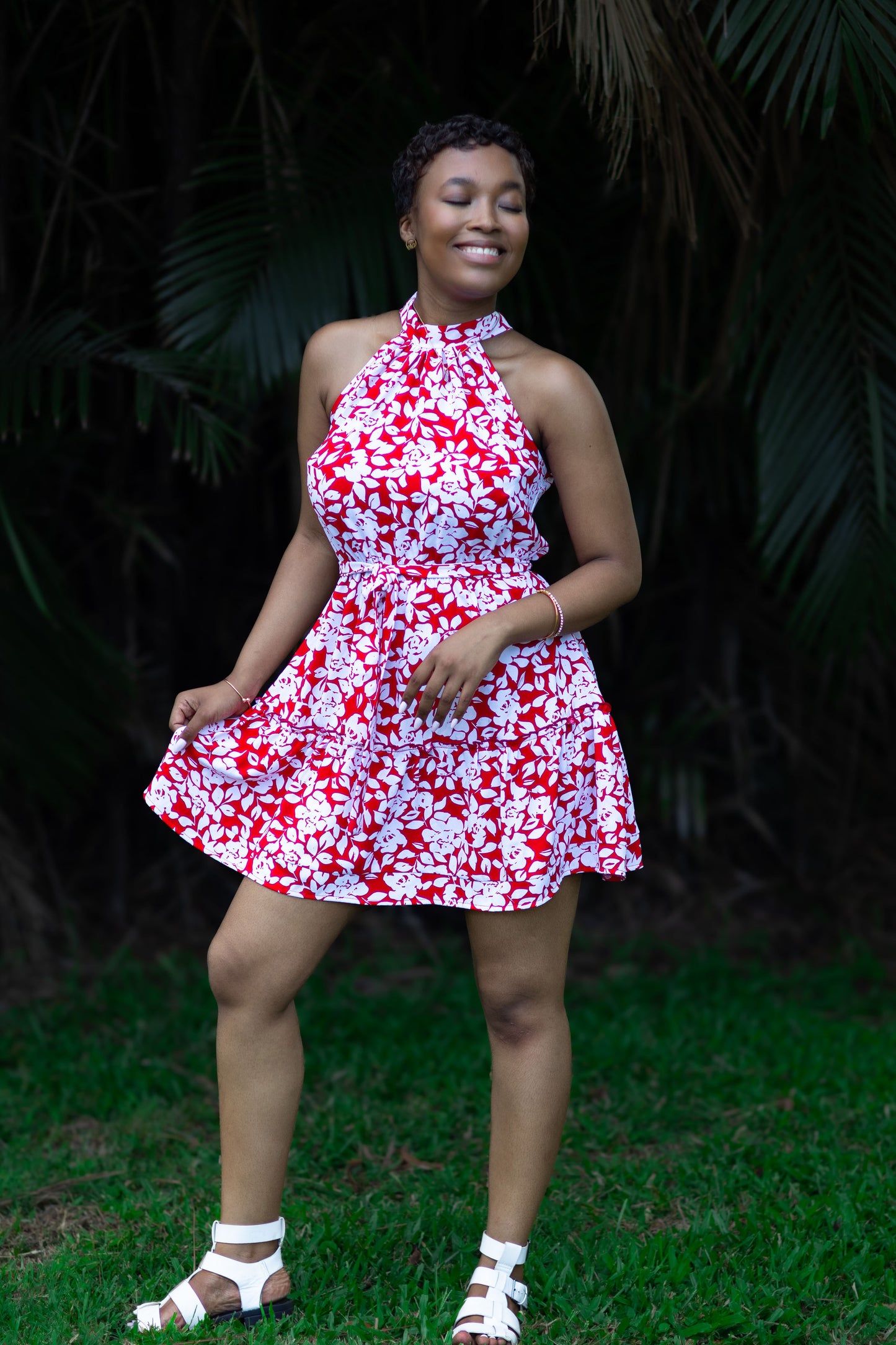 Halter-Neck Mini Dress