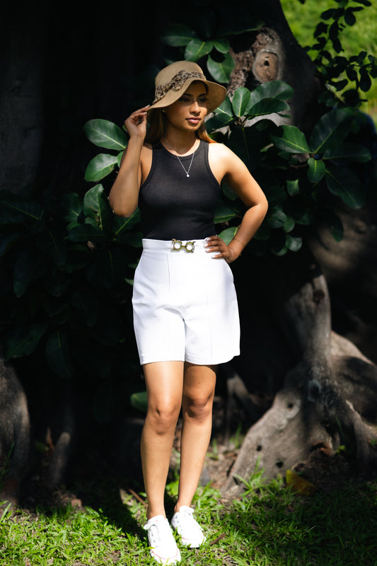 Intuck Shorts with Buckle